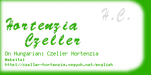 hortenzia czeller business card